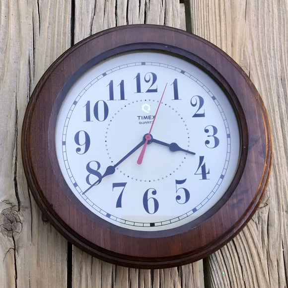 Timex Wall Decor Timex Quartz 1 Round Wall Clock Battery Operated